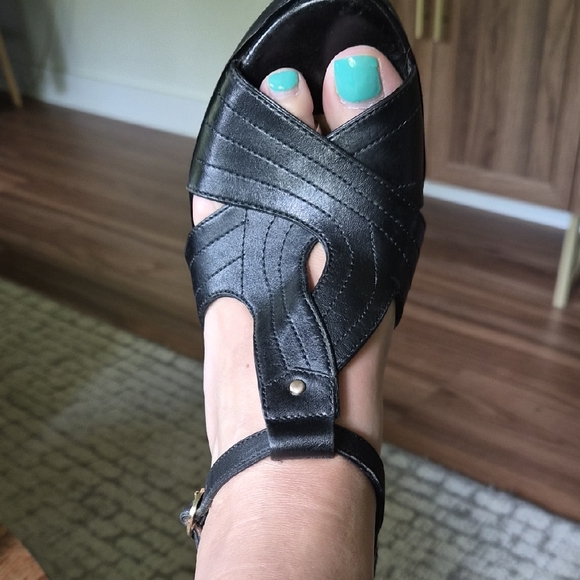 Michael Kors Black Strappy Heels - Picture 1 of 9